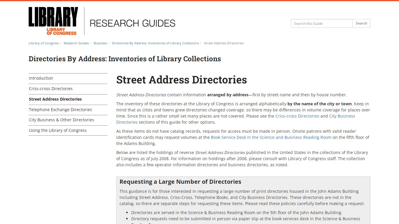 Home - Research Guides at Library of Congress